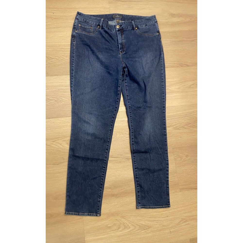 Chico's Women's So Slimming Girlfriend Jeans Ankle Blue Size 2.5R US 14